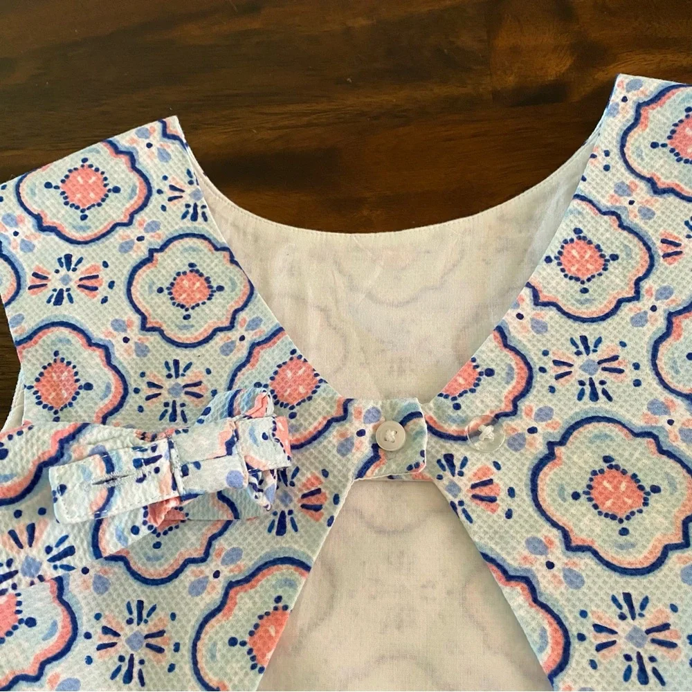 Janie and Jack Tile Print Romper